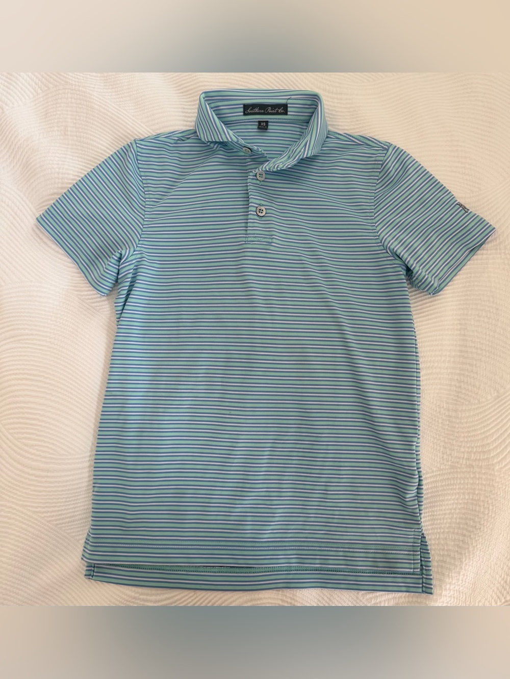 Southern Point Co. Boys' Blue Striped Polo Shirt